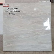 Granit 60 x 60 Cm Garuda Tile Joia Light Brown Lantai Kamar Didning 