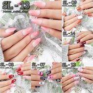 16 motifs - 2D false nails, patterned false nails (with box and glue)
