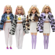 1/6 Doll Accessories Barbie Plush Jacket Doll Sweatpants Barbie Socks