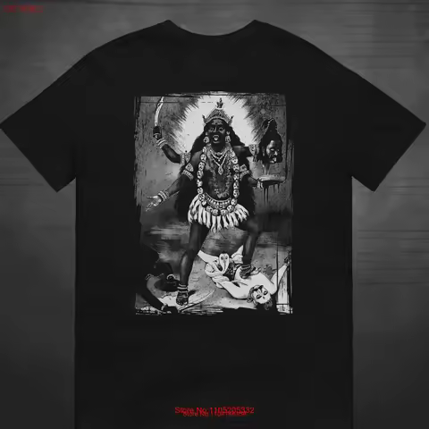 Kali Grunge T Shirt Spiritual Streetwear Ma Ego Death Divine Mother Hindu Deity Goddess vintage Wash