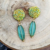 鉤針 串珠 編織  刺繡  耳環