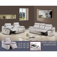 Recliner Sofa set 1+2+3 adjustable recliner high quality casa leather with arm box