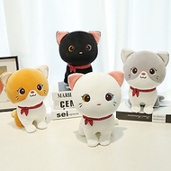 Gấu bông mèo đeo khăn dễ thương siêu mềm mịn (25cm) mẫu mới siêu hot, vải miniso 4 chiều êm ái mát m