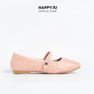 HAPPY2U Kasut Wanita Pearl Quilted Ballerina