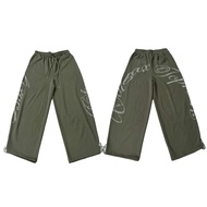 Harlem Hip-hop Style Bling Black Wide Leg Pants