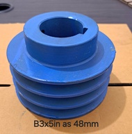 puli dinamo besi b3x5in / Puli cor B3 X 125cm. as 38mm / 42mm / 48mm / Buntu