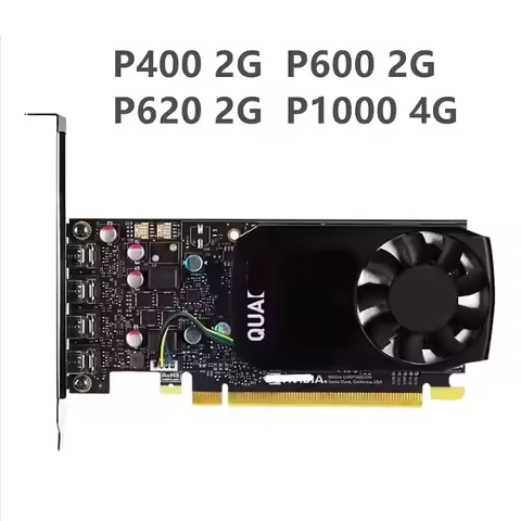 Original For NVIDIA Quadro P400 P600 P620 2GB P1000 4G GDDR5 PCI Express 3.0 X16 Mini DP Professiona