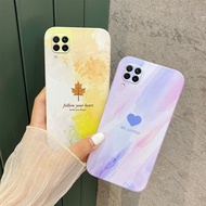 Case Huawei Nova 7i Oil Painting Maple Leaf Fashion Phone Casing Huawei Nova 3i Y9 Prime 2019 Y9 2019 Nova 7 7 SE Square Edge Camera Protection Anti Fall Soft Silicone Case Cover