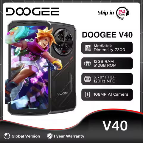 Global Version DOOGEE V40 5G 32GB 512GB Rugged Phone 6.78"2.4K Ultra-clear Display MTK Dimensity 730