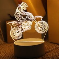 1pc USB 3D Motorcycle Creative Night Light LED Illuminated Novelty USB Night Light Decorative Desk L