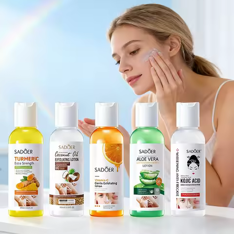 SADOER Moisturizing Face Lotion Anti Wrinkles Anti-Aging Whitening Kojic acid Face Serum Coconut Fac