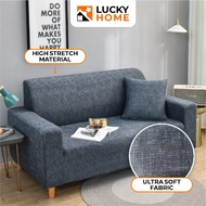 🇸🇬LuckyHome🔥Sofa Covers Protector Sofa Sofa Cover L Shape Cover Silky +FREE 1 Cushion 1/2/3/4 Seater