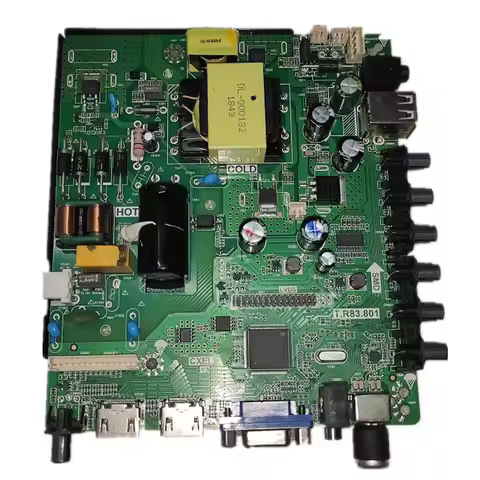 T.R83.801 Universal three in one TV motherboard voltage 63-93v current 700mA remote control is suita