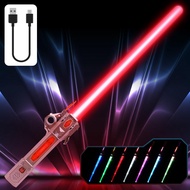 ANNDOFY Light Up Saber for Kids, Dual Light Sword RGB 7 Colors Changeable with 3 Modes FX Sound, Exp