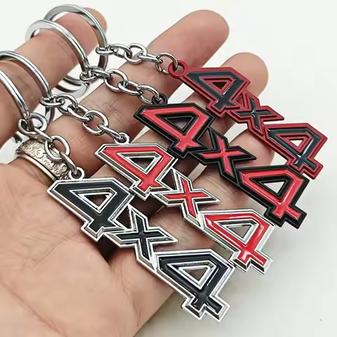 Women Men Key Holder Metal 4x4 Car Keychain For Toyota Honda Jeep Hyundai Nissan Mazda 4X4 Keychain 