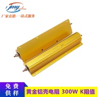 Car Turn Signal Resistor 300W 1K/2K/10K K Resistance Series Gold Aluminum Shell Resistor RX24