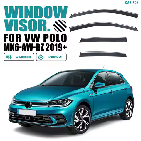 For Volkswagen VW Polo 2005-2019+ Car Window Visor Awning Shelters Windshield Side Window Rain Sun S