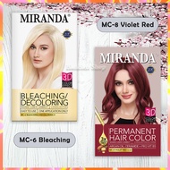 Paket Double 2in1 Miranda Hair Color + Miranda Bleaching Paket Hemat Pewarna Rambut Warna Terang