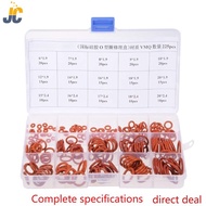 225pcs Red/White O-Ring Sealing Ring Set O-Ring Rubber Silicone