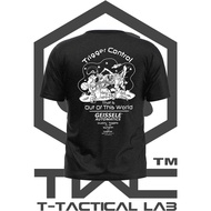 Ready Stock Geissele3.0 Astronaut Original Crew Neck Men's Short-sleeved Tactical Military Fan 100% 