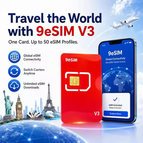 9esim V3 Physical eSIM Write Card Mobile Unlimited Download Profile Compatible with esim Unlocked Mo