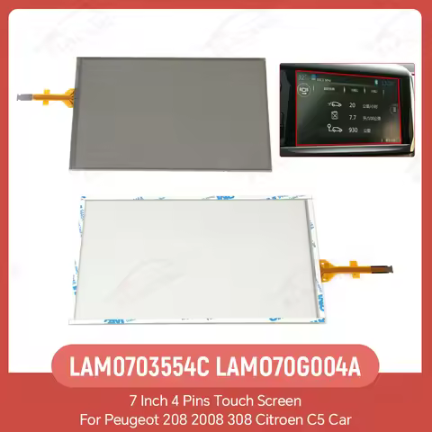 LAM070G004A GCX156AKM-E 7inch 4Pins LCD Display Touch Screen Digitizer for Peugeot 208 2008 308 Citr