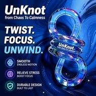 Durable UnKnot Decompression Toy, Smooth Iridescent Fidget for ADHD & Anxiety Relief, Silent Pocket 