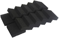 LTWHOME Compatible Carbon Foam Filter Pads Fish Tank Fit For Juwel Standard/Bioflow 6.0 (Pack Of 12)