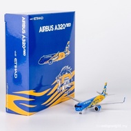 15058 Alloy Collectible Plane Gift NG Model 1:400 Etihad Airways Airbus A320neo Diecast Aircraft Jet