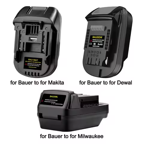 for Bauer 20V Li-ion Battery Convert to for Makita/Dewal/Milwaukee 18V Battery Cordless Power Tools 