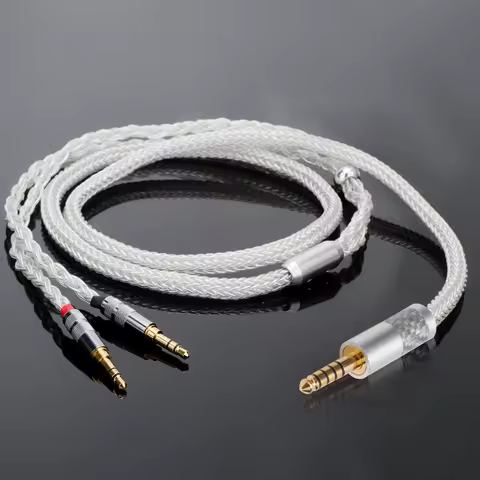 16-Core Pure Silver Upgrade Cable for Hifiman Planar Magnetic Headphones: Compatible with Sundara, A
