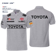 Men Women Same Style Breathable TOYOTA Team Uniform GR Racing Clothes Large Size Short-Sleeved Lapel