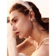 HEFANG HEFANG Ribbon Floating Snow Earrings Niche Design Unique Trendy Earrings Earrings 925 Silver 