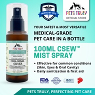 [Medical-Grade] Pets Truly Colloidal Silver in Electrolyzed Water (CSEW™) & Pets Truly Wipes [Wound,
