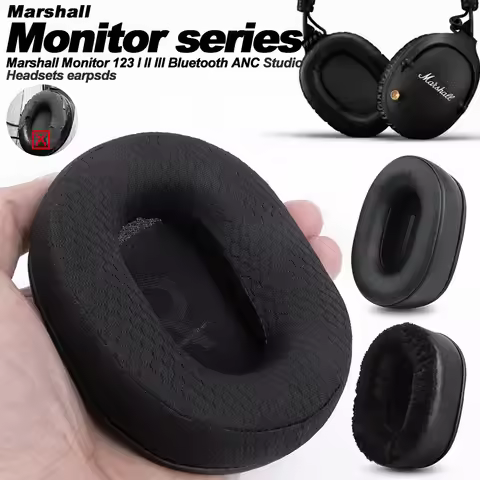 Replacement for Marshall Monitor 123 I II III Bluetooth ANC Headband Ear Pads Earphone Cushions Prot