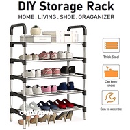 DIY Stainless Steel Tier Layer Shoes Storage Rack Adjustable Shoe Cabinet Organizer Drying Shelf / R