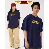 D.rew full men's and women's t-shirt, 2-way dry cotton, zip collar, thick fabric, form-fitting by ko