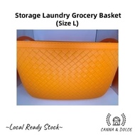 Grocery Basket Storage Multipurpose Plastic Laundry Bakul Barang Dapur Dobi Kain (Size L)