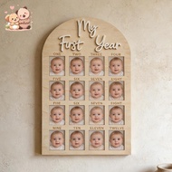 Photo Display Board  Birthday Children's Room Decoration 12 Months Picture Frame, Board Newborn