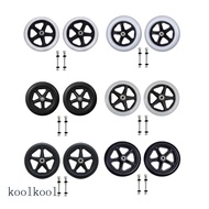 Kool 2Pcs 6 7 8inch Heavy Duty Wheelchair Front Caster Wheels Smooth Flexible Solid Tire Wheel Wheelchair Replacement Pa