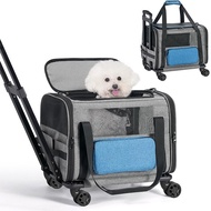 W-8&amp; Pet Trolley Bag Removable Dogs and Cats Dog Cage Airline Approved Dogs and Cats Pet Trolley Bag with Wheels BYFQ