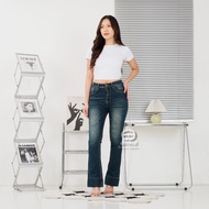 ELNINO - Jeans Vintage Green Highwaist FlaredWanita