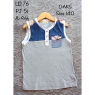 Boys' kutung t-shirt 8-9 years old, DAKS mesh combination t-shirt