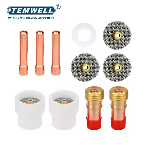 11pcs 12# White Ceramic Nozzle Alumina Cup For WP9 WP20 WP17 WP18 WP26 Tig Welding Torch Ceramic TIG