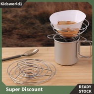 [kidsworld1.sg] Stainless Steel Collapsible Pour Over Coffee Dripper Folding Coffee Cone Dripper
