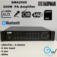 [Bluetooth] HARPMAN 250W 350W Public Address Amplifier PA System Mixing  Amplifier with 2Mic zone 5 