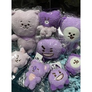 [MERCH] BT21 Line Friends Japan Purple Series Plush / Purple Keychain rj
