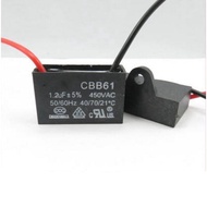 CBB61 capacitor 450V 1.2UF 400V electric fan capacitor electric fan starting capacitor
