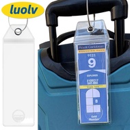 LUOLV Cruise Luggage Tag Holders, Waterproof Steel Wire Cable Loop Suitcase Label Holder, Durable Zi