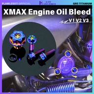 FLAWLESSTI XMAX Engine Oil Bleed Gr5 titanium bolt XMAX300 V1 V2 V3 Universal fit